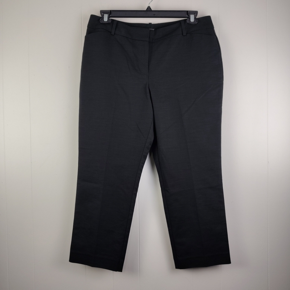 Ann Taylor Petite Curvy Black Capri Dress Pant 14P